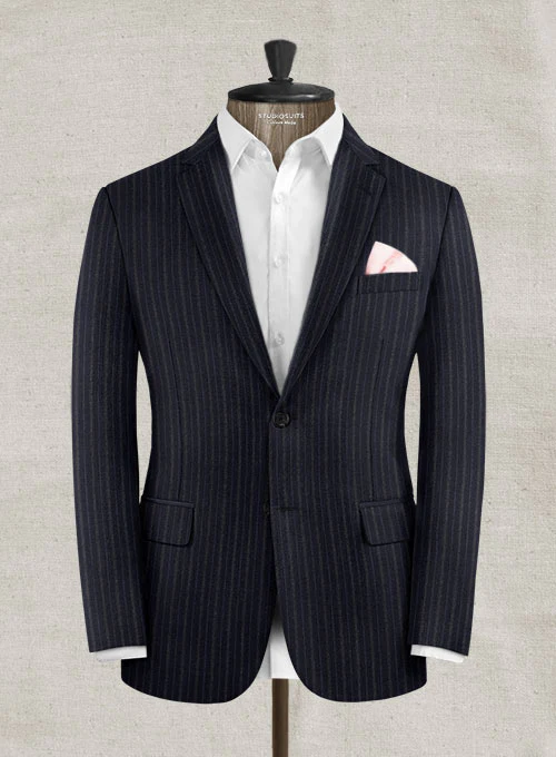 Charles Clayton Calos Blue Wool Cashmere Jacket
