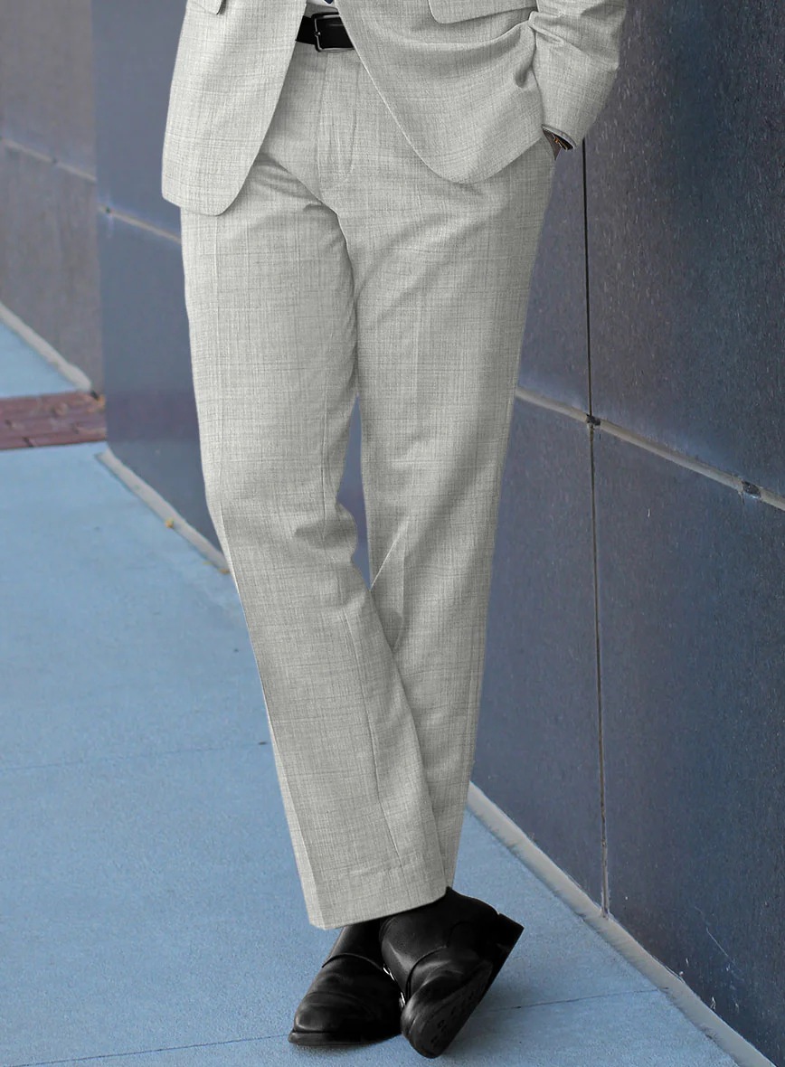 Cloud Gray Wool Pants - Image 2