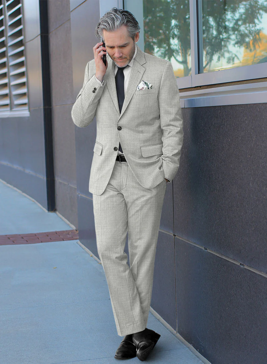 Cloud Gray Wool Suit - Image 2
