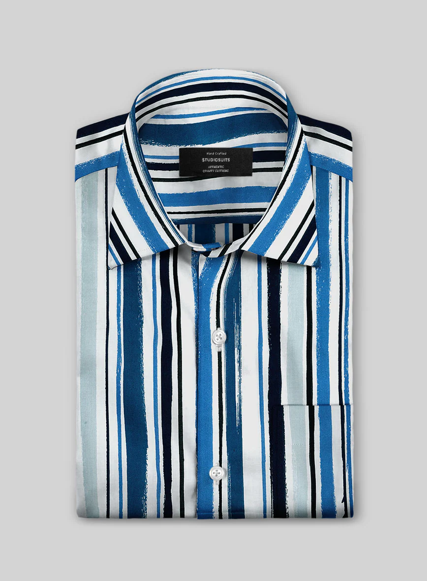 Coastal Stripe Cotton Shirt