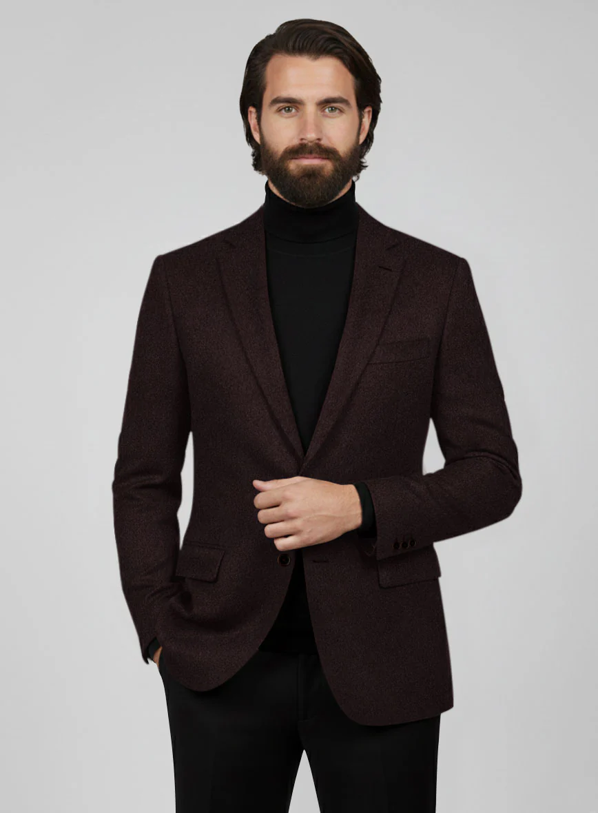 Colombo Dark Wine Cashmere Jacket