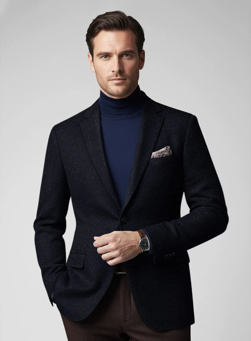 Colombo Deep Blue Cashmere Jacket