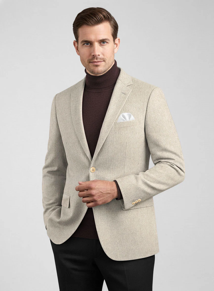 Colombo Light Beige Cashmere Jacket
