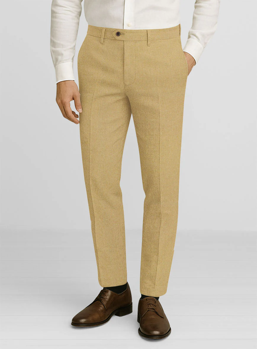 Cotton Drill Khaki Stretch Pants