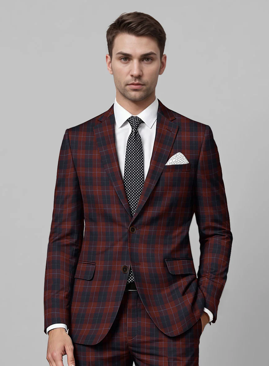 Crimson Carol Check Suit - Image 3