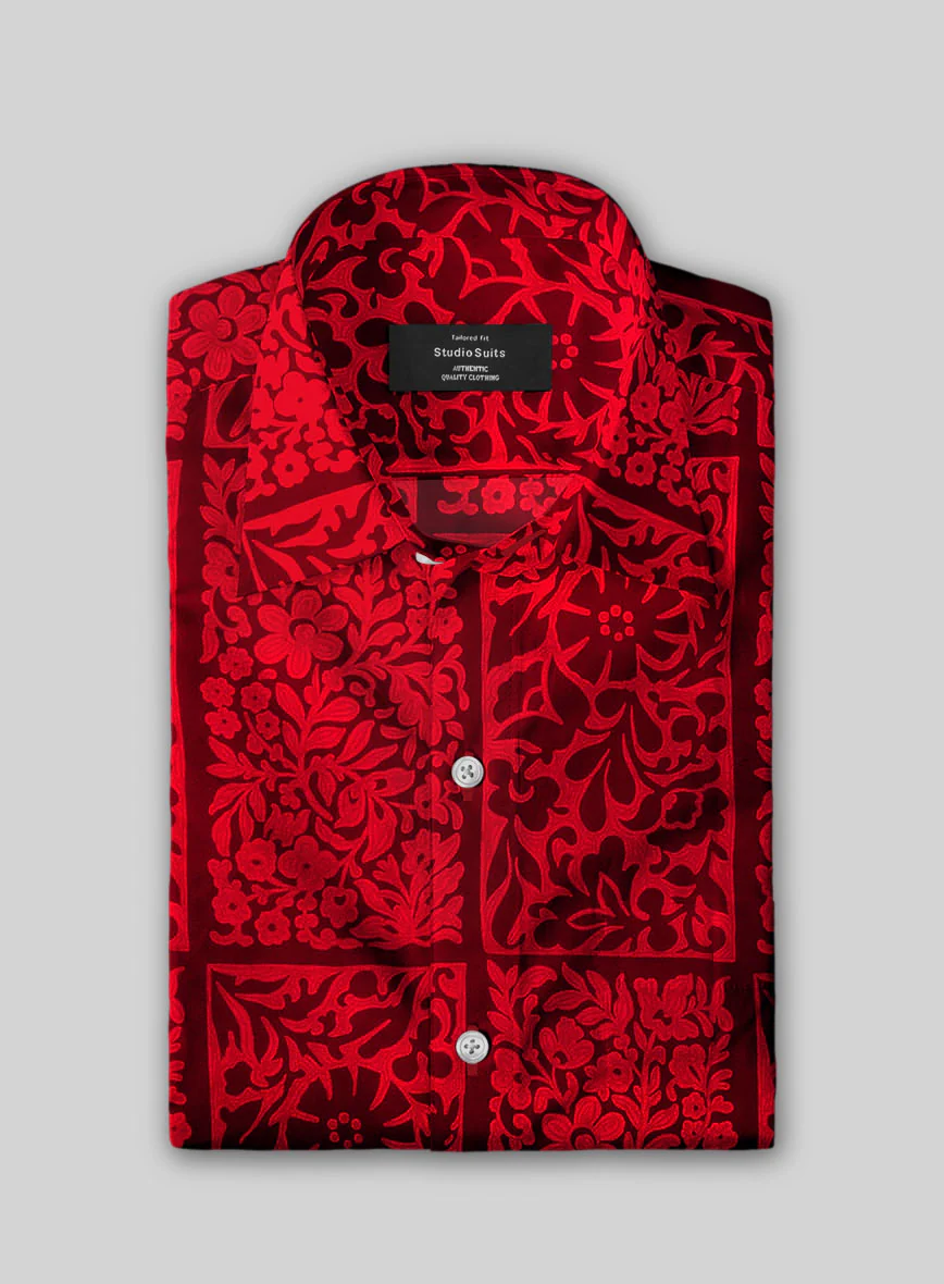 Crimson Tapestry Cotton Shirt - Image 2