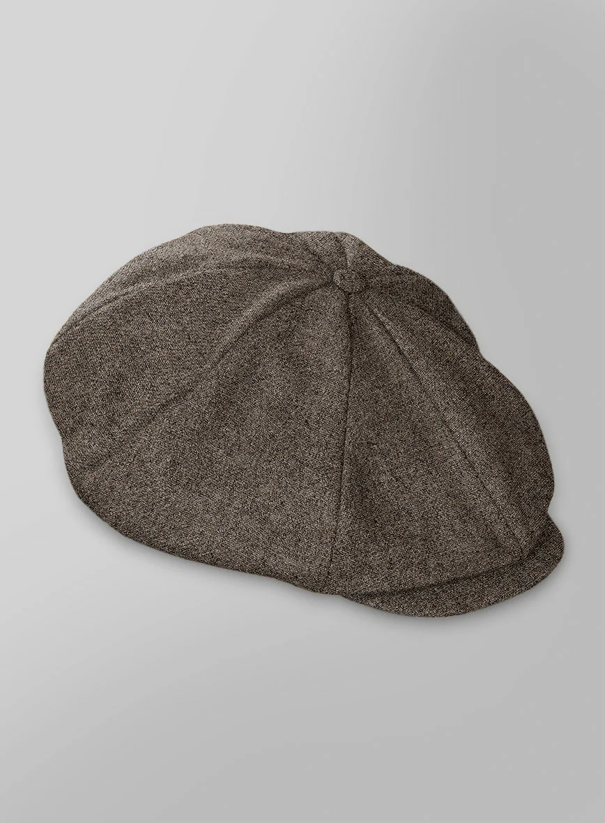 Dapper Brown Tweed Newsboy Cap - Image 3