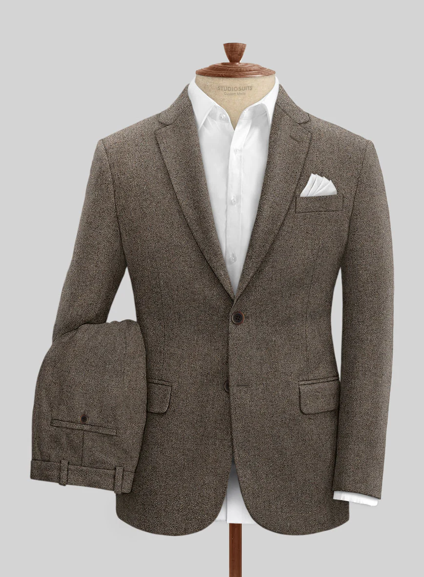 Dapper Brown Tweed Suit - Image 2