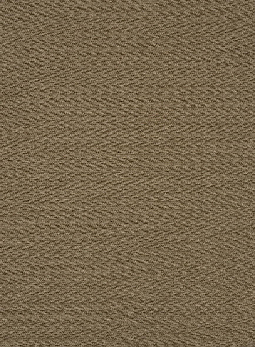 Dark Beige Feather Cotton Canvas Stretch Suit - Image 6