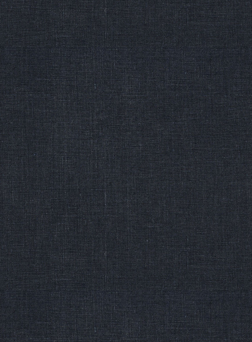 Dark Blue Linen Pants - Image 3