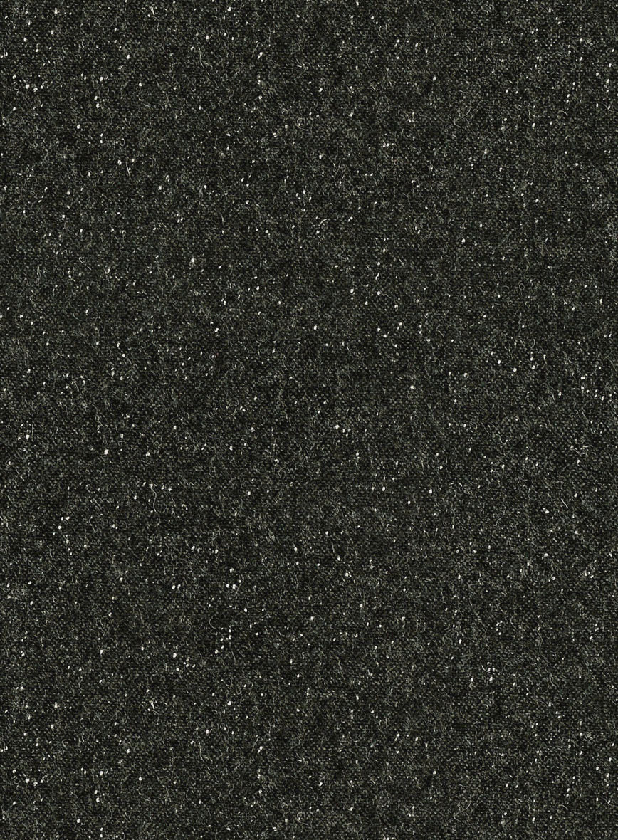 Dark Olive Flecks Donegal Tweed Shirt - Image 4