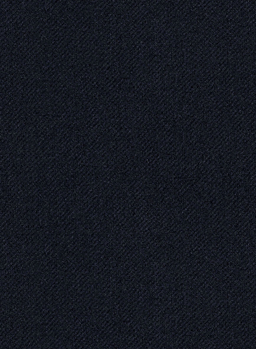 Deep Blue Heavy Tweed Overcoat - Image 4
