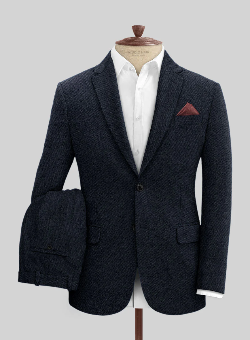 Deep Blue Heavy Tweed Suit - Image 2