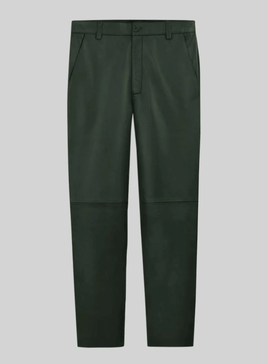 Deep Olive Leather Suit - Image 2