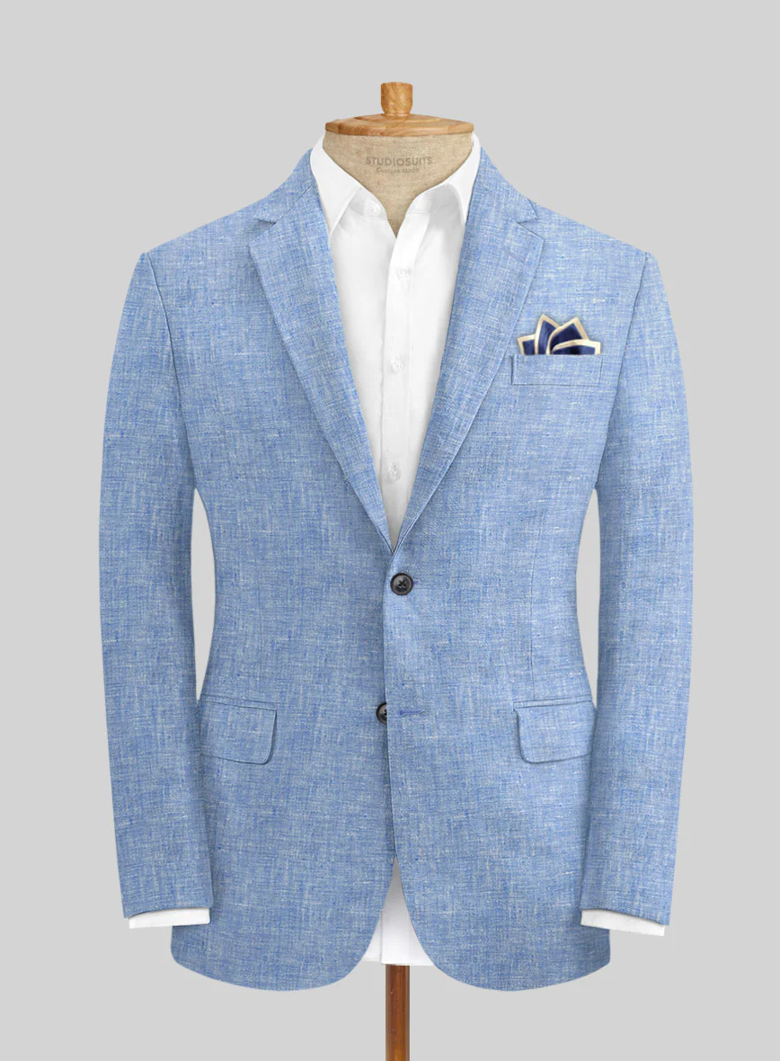 Desert Blue Linen Suit - Image 4
