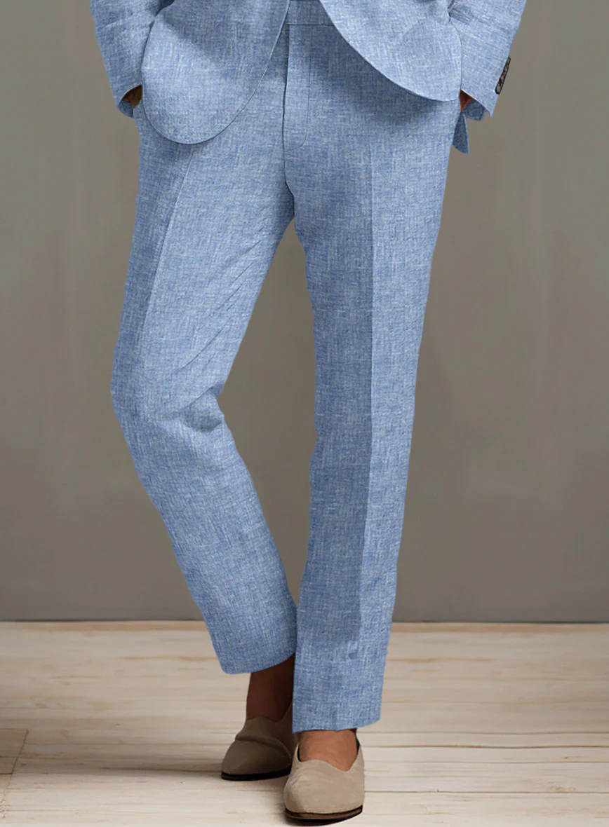 Desert Blue Linen Suit - Image 6