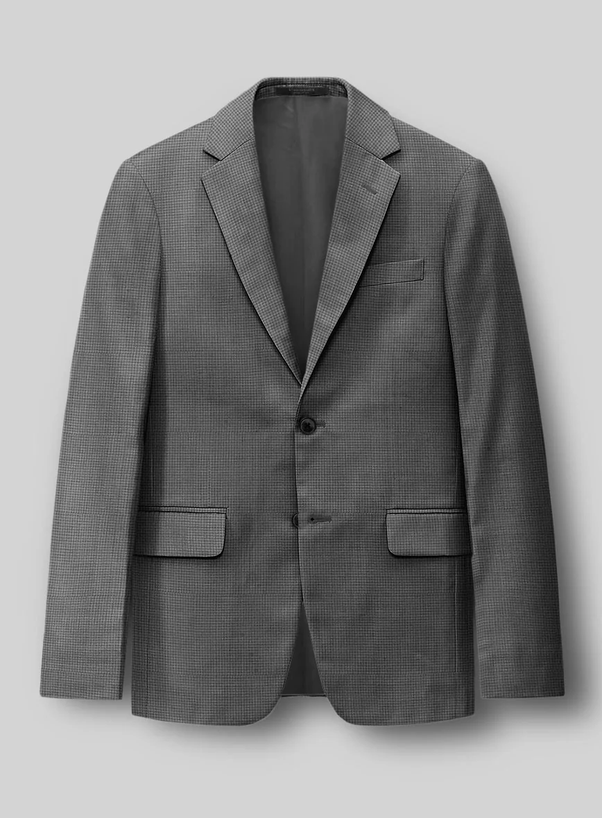 Dogtooth Wool Gray Suit - Image 4