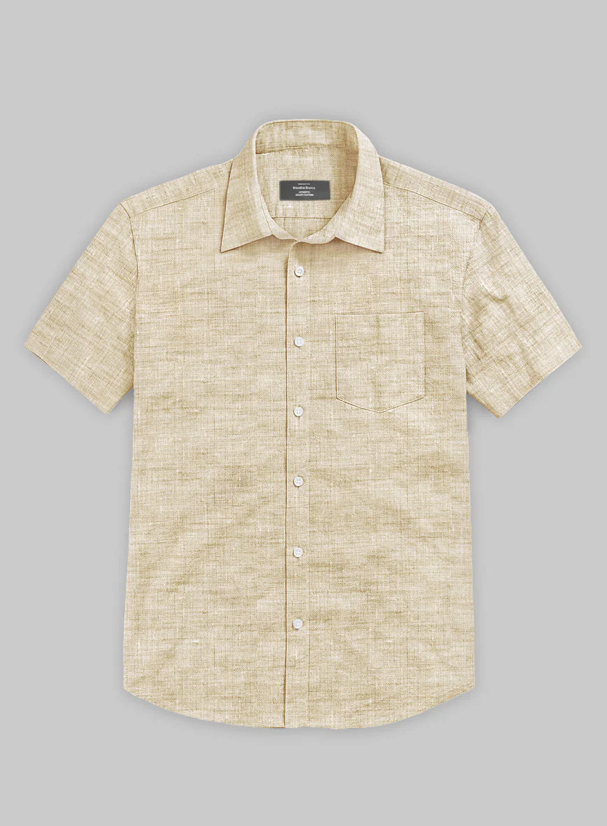 Dublin Barley Brown Linen Shirt