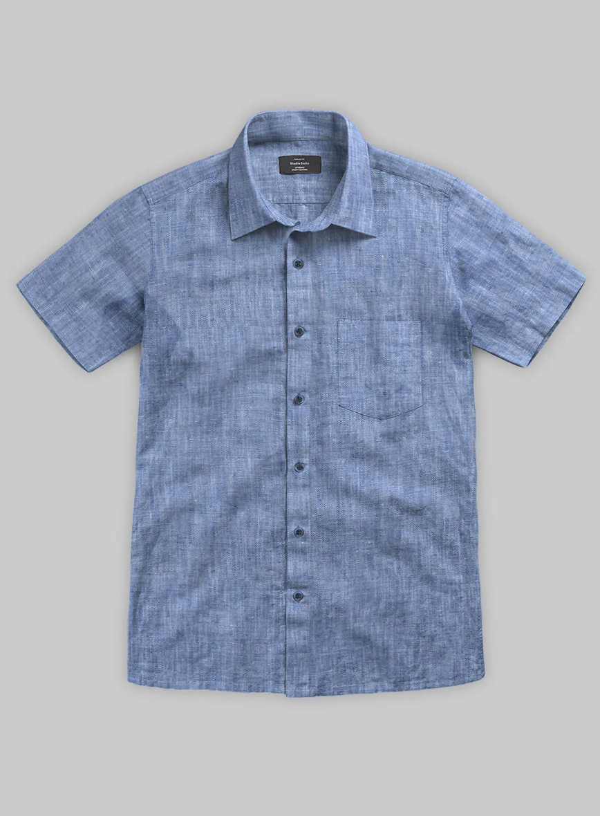 Dublin Ink Blue Linen Shirt