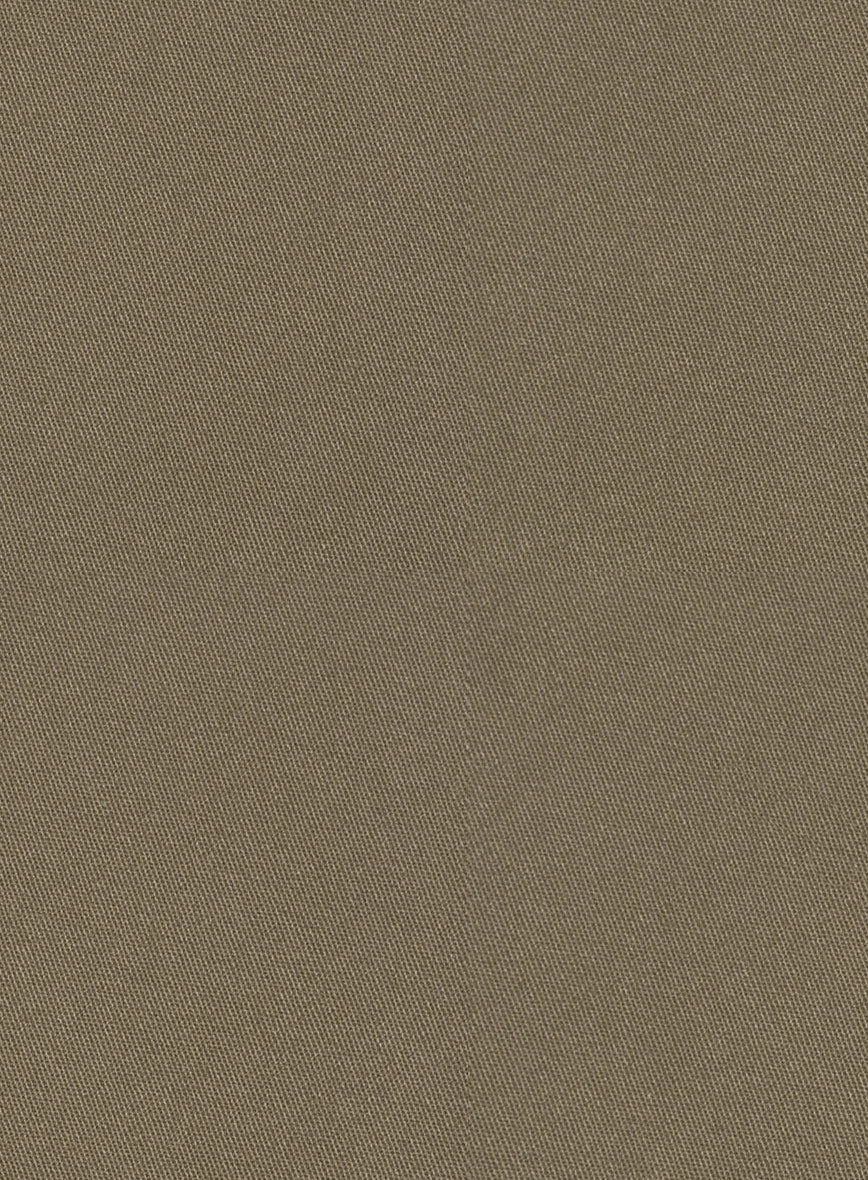 Earthy Brown Cotton Power Stretch Chino Jacket - Image 3