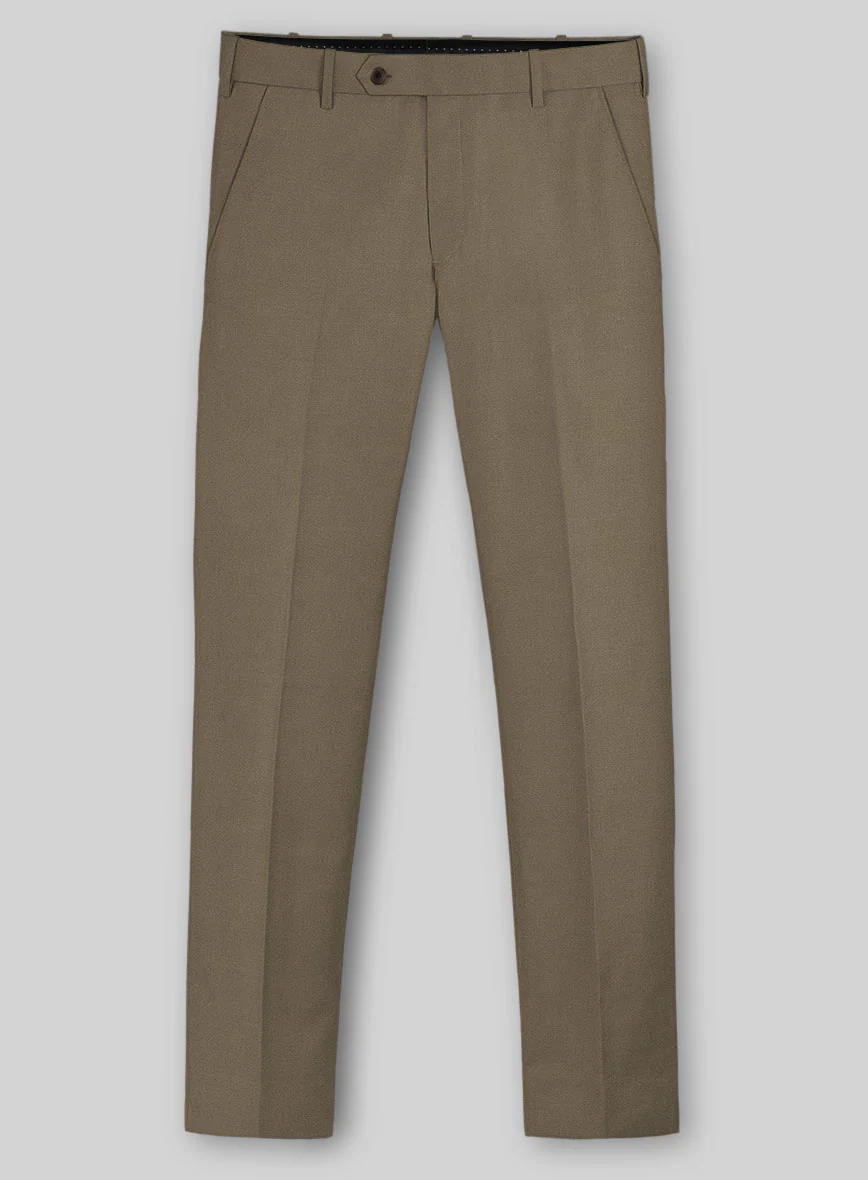 Earthy Brown Cotton Power Stretch Chino Pants - Image 2