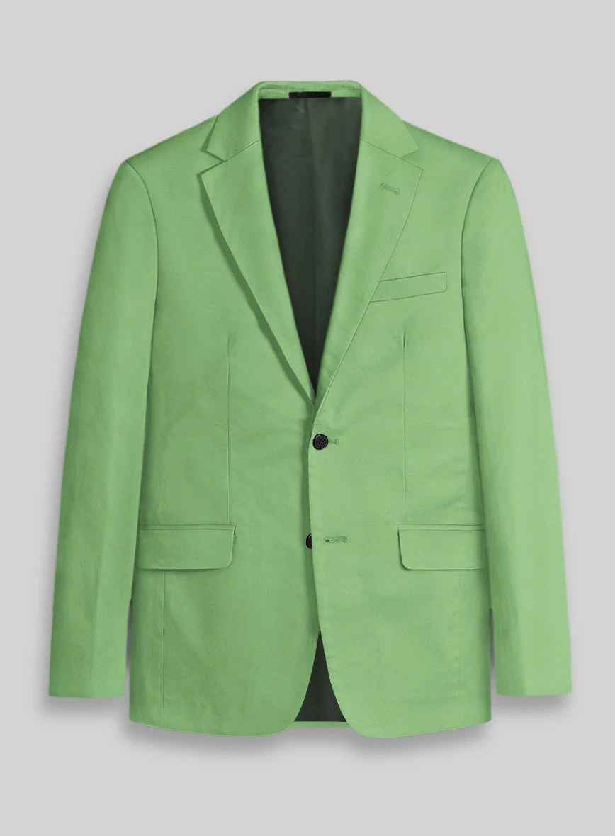 Easter Green Napoli Stretch Light Weight Cotton Jacket