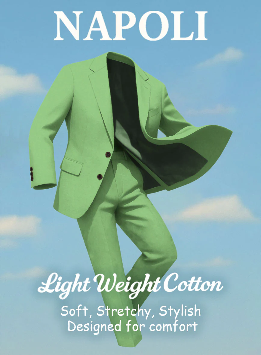 Easter Green Napoli Stretch Light Weight Cotton Jacket - Image 4