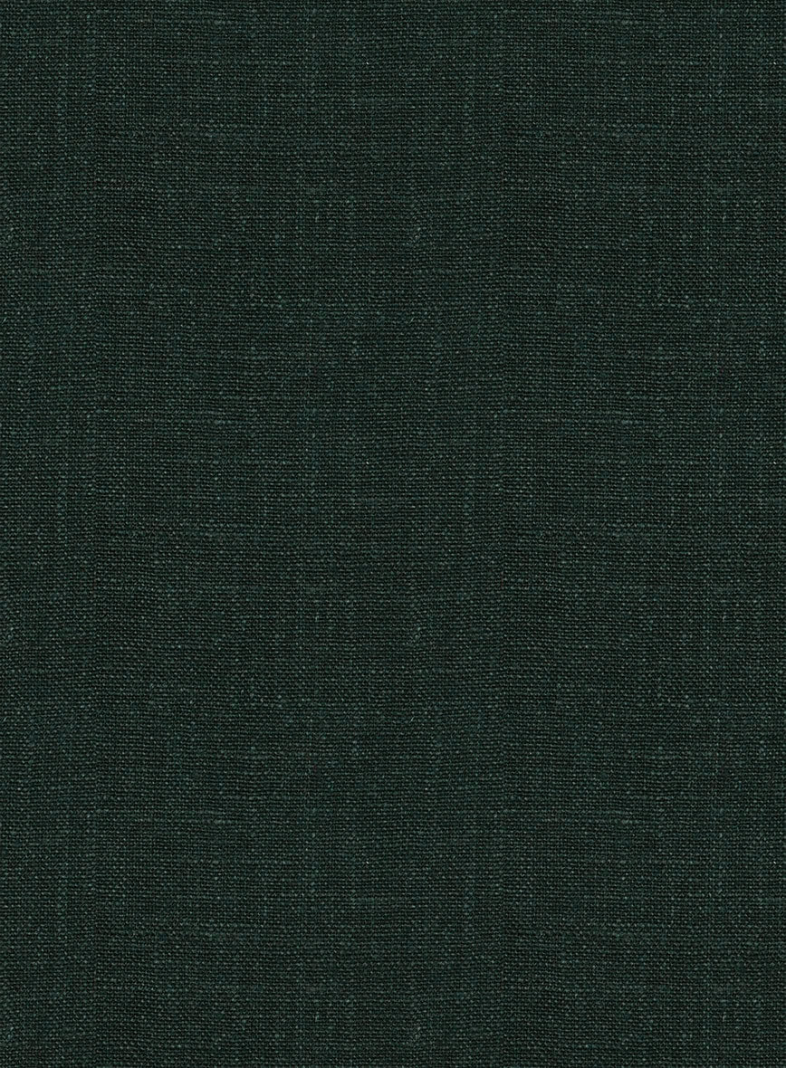 Easy Pants Dark Bottle Green Linen - Image 7