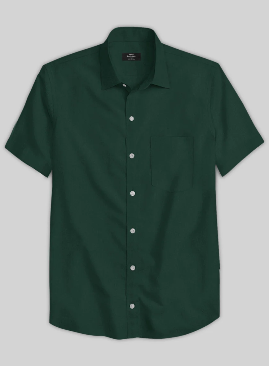 Emerald Green Stretch Poplene Shirt