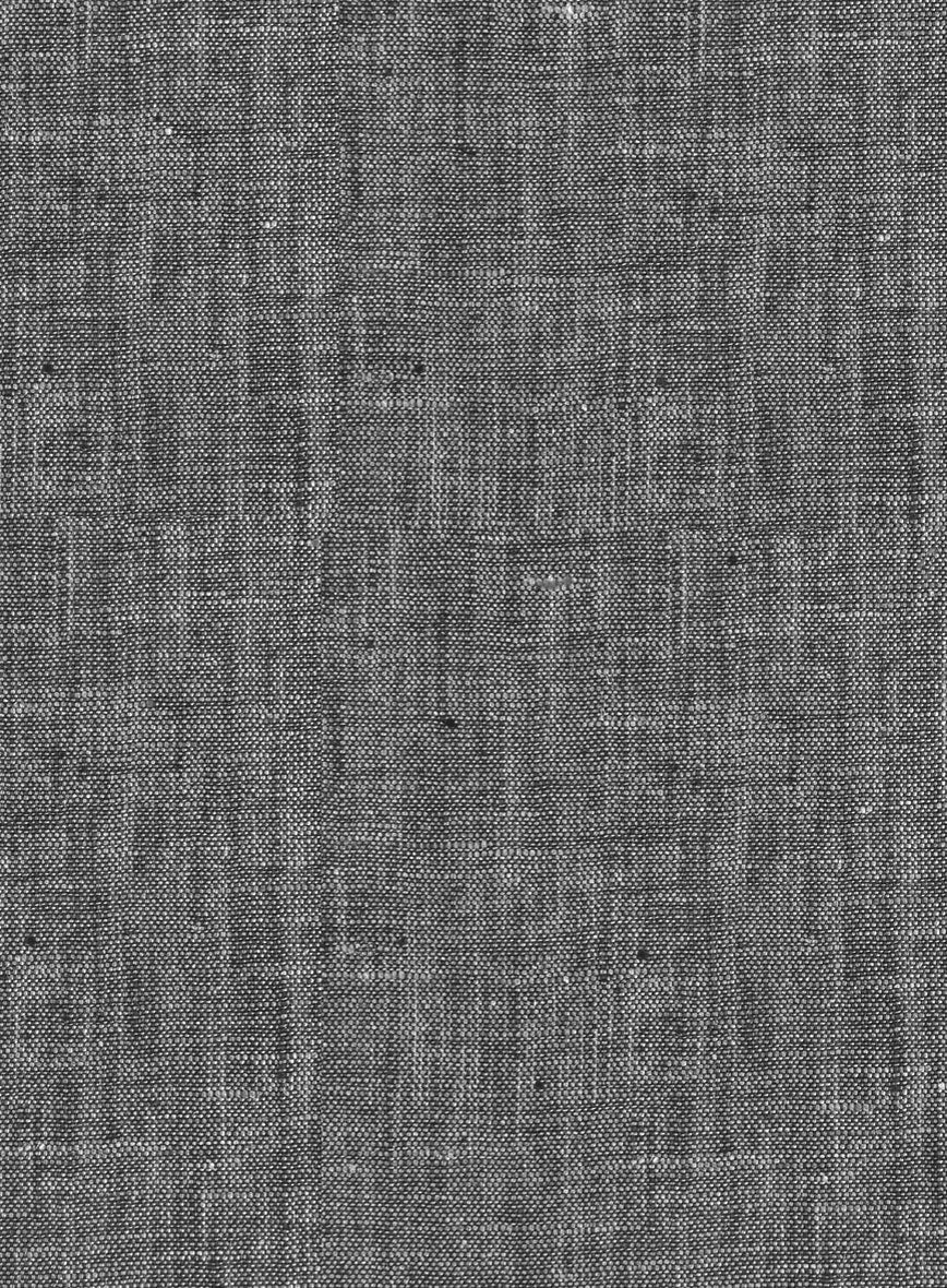 European Anchor Gray Linen Western Style Shirt - Image 3