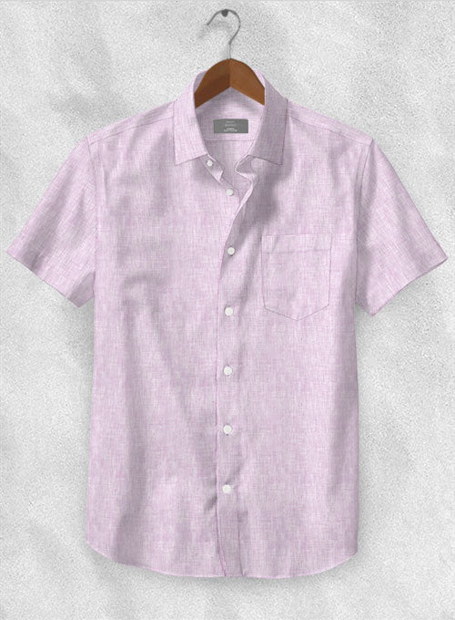 European Light Violet Linen Shirt