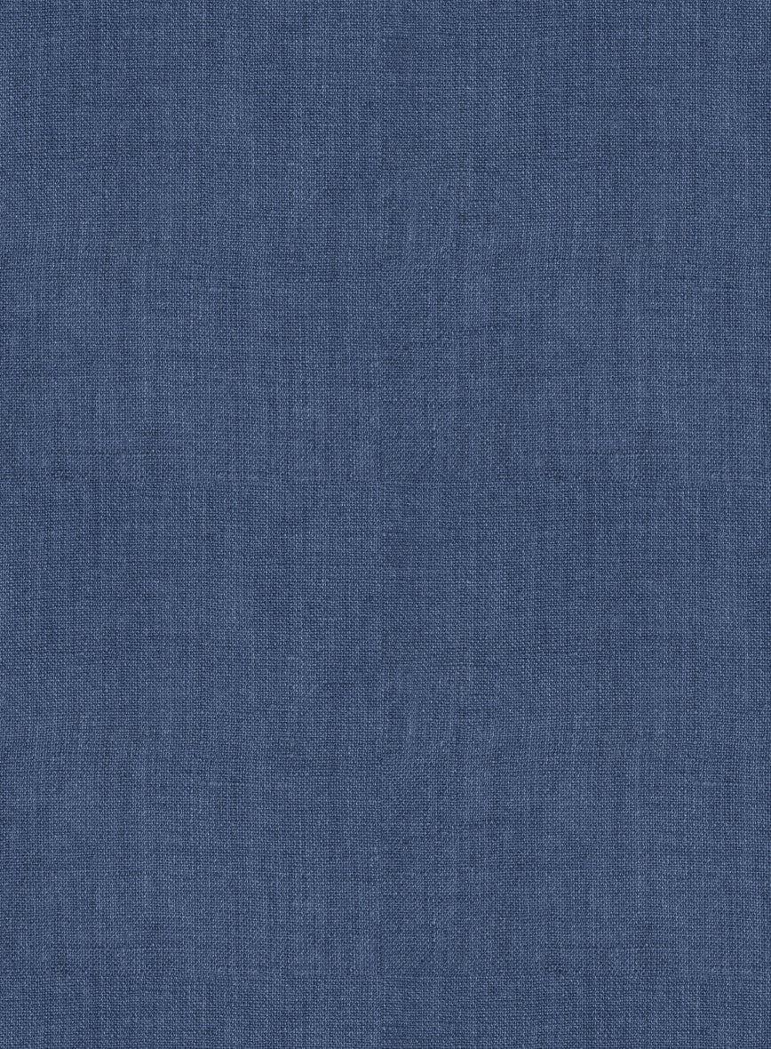European Nile Blue Linen Shirt - Image 4