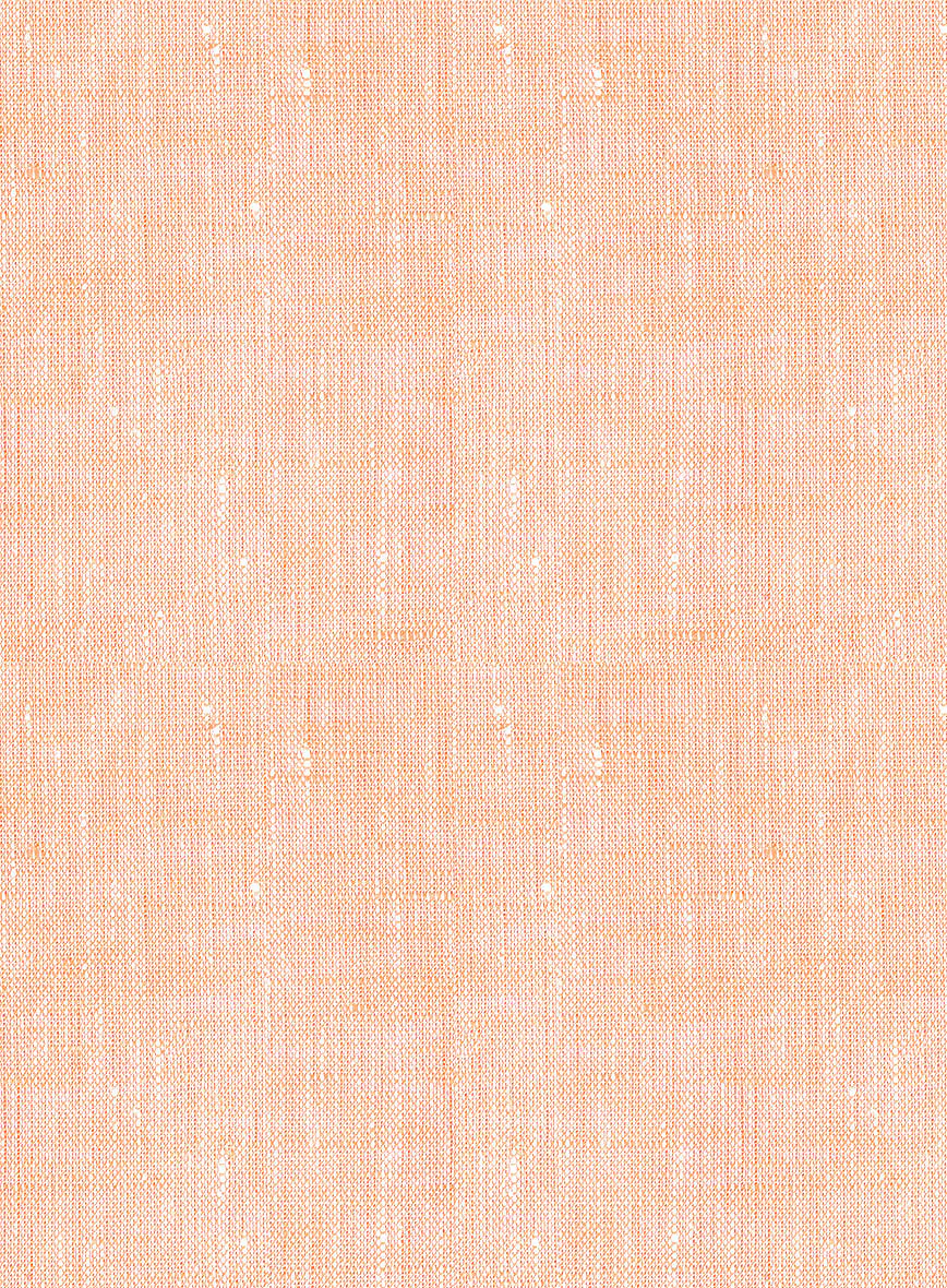 European Pale Orange Linen Shirt - Image 4