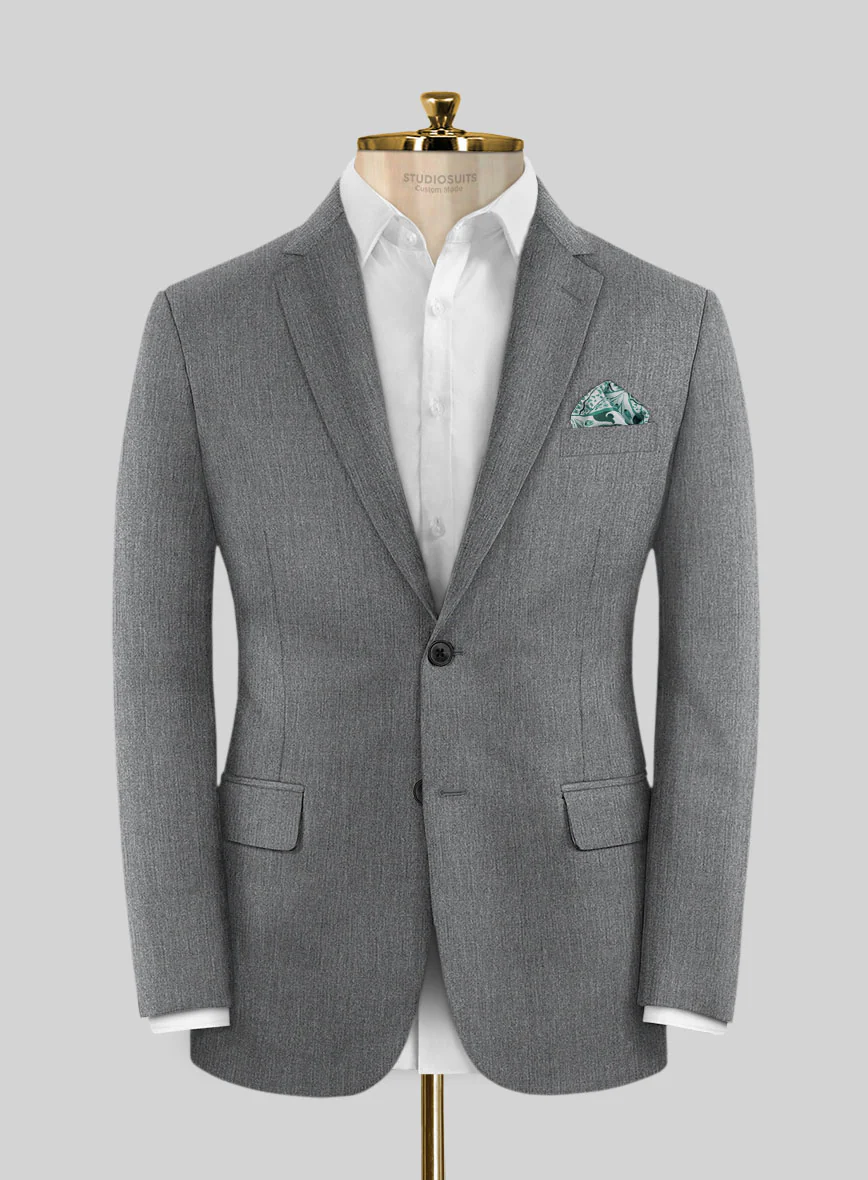 Frosted Mid Gray Terry Rayon Jacket