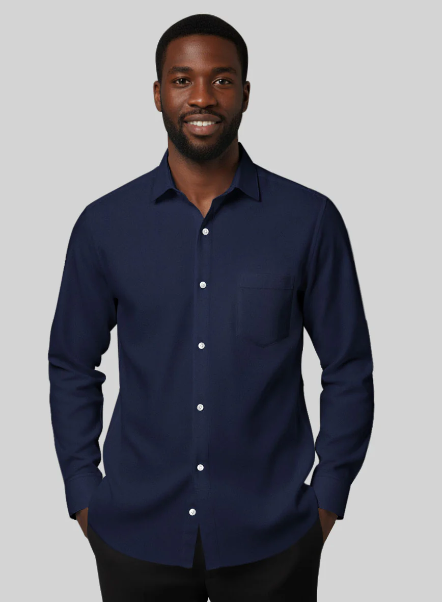 Giza Air Blue Cotton Shirt - Image 2
