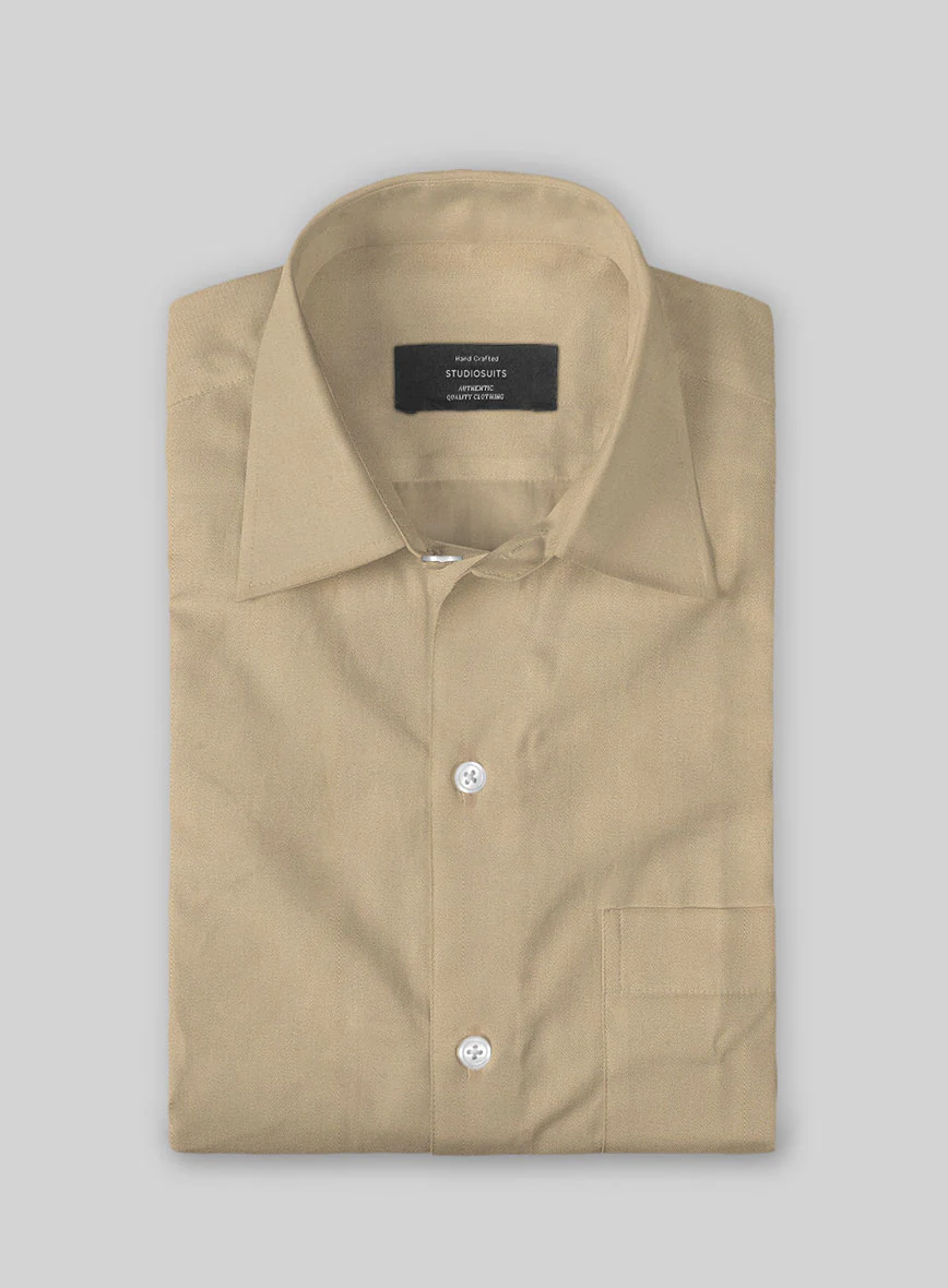 Giza Khaki Cotton Shirt
