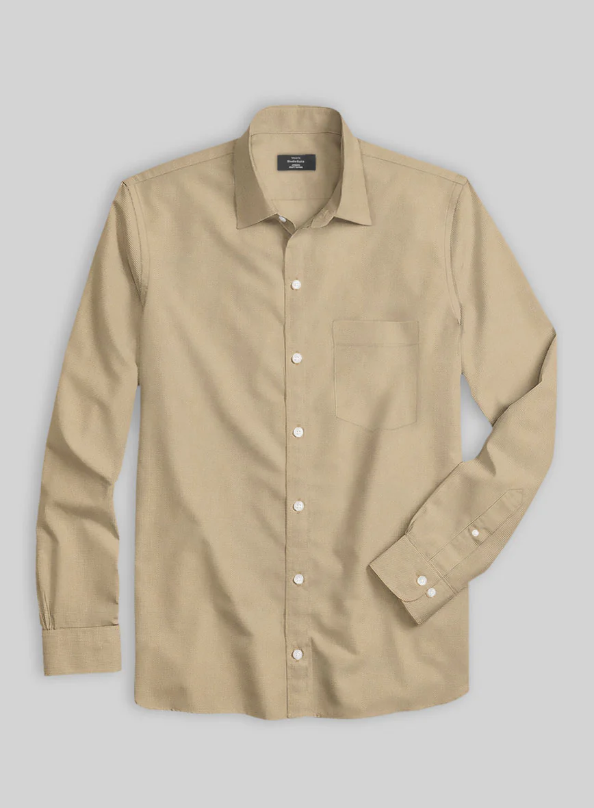 Giza Khaki Cotton Shirt - Image 3