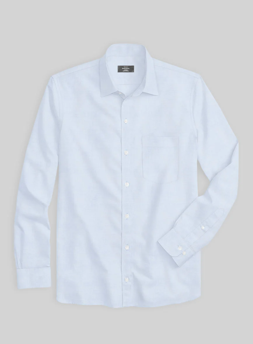 Giza Light Blue Cotton Shirt - Image 3