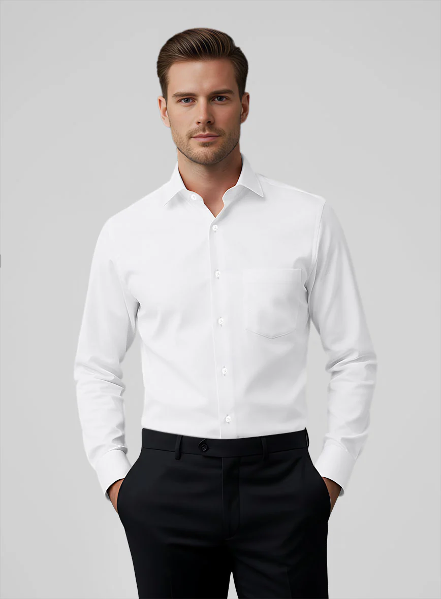 Giza White Cotton Shirt - Image 2