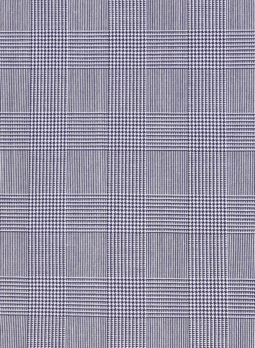 Glen Light Purple Wool Linen Pants - Image 2
