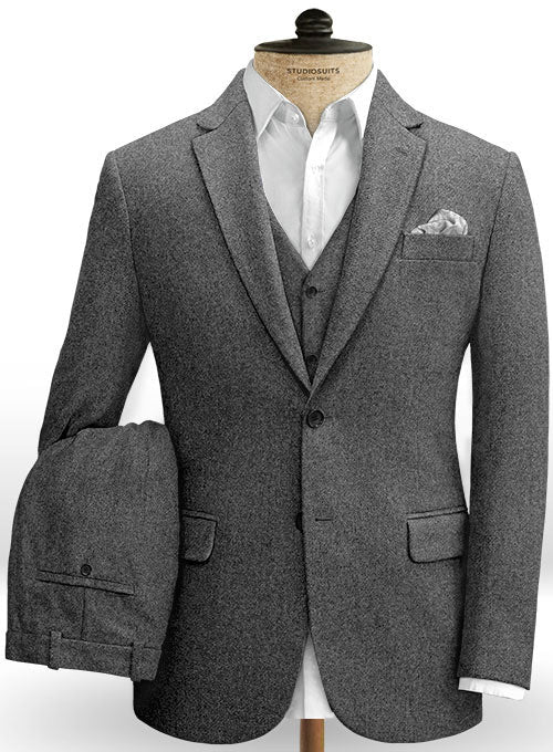 Gray Heavy Tweed Suit - Image 3