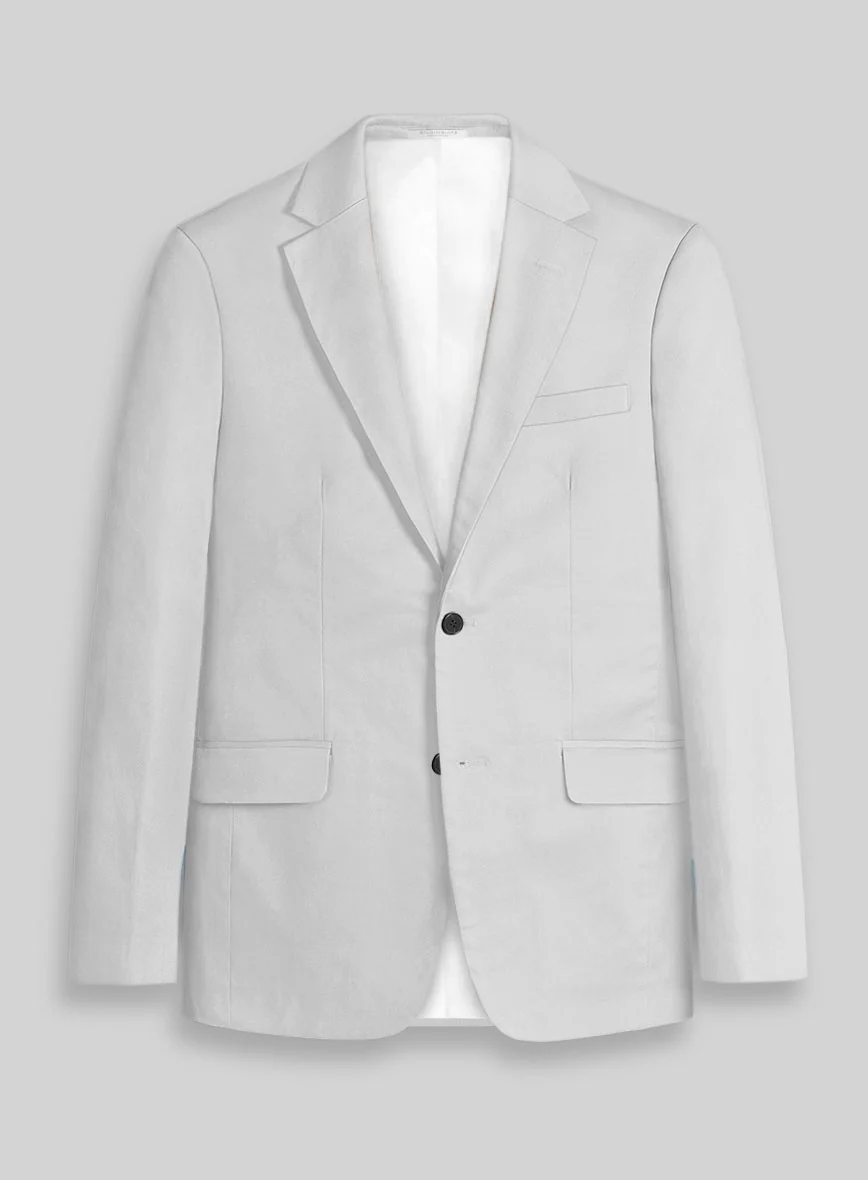 Gray Napoli Stretch Light Weight Cotton Jacket