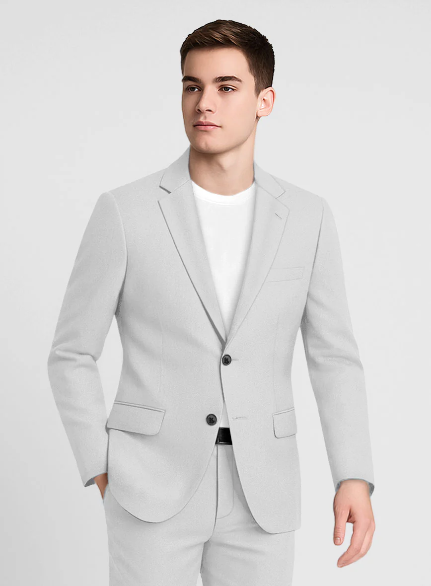 Gray Napoli Stretch Light Weight Cotton Suit - Image 3