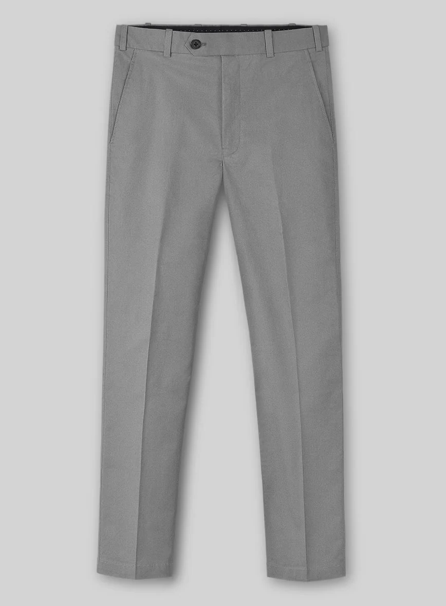 Gray Stretch Chino Pants - Image 2