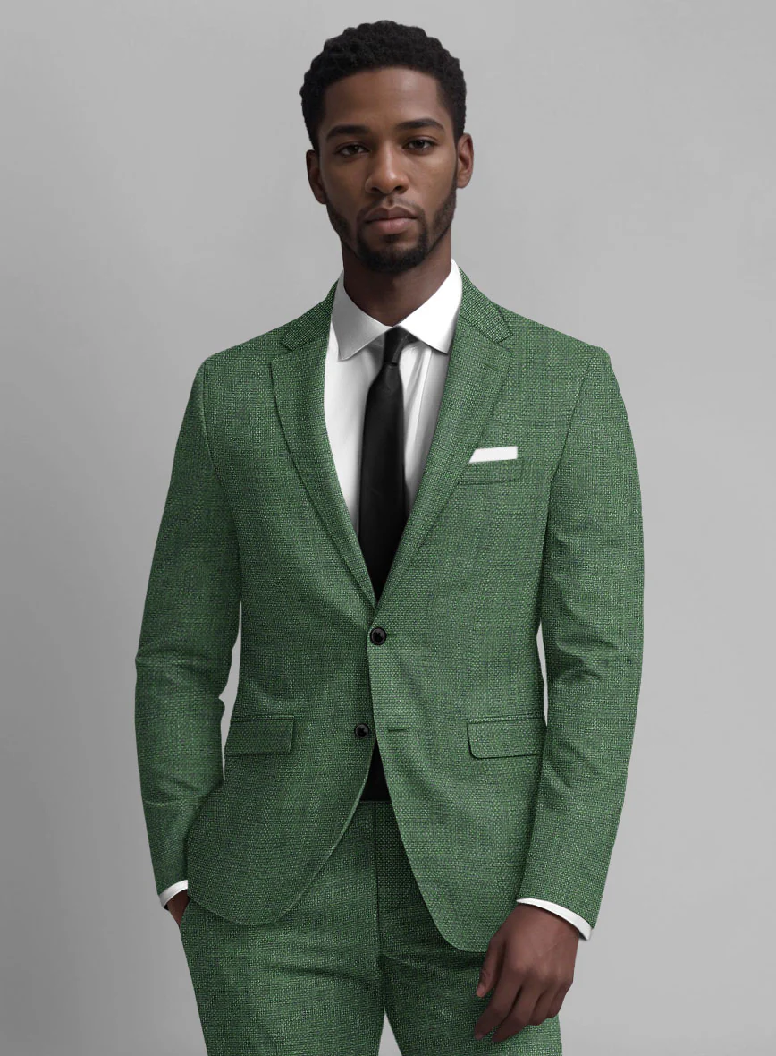 Green Hopsack Suit - Image 3