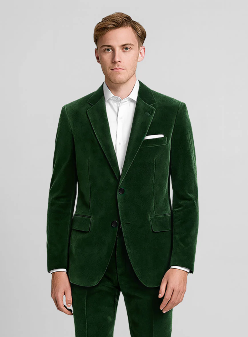 Green Velvet Jacket - Image 2
