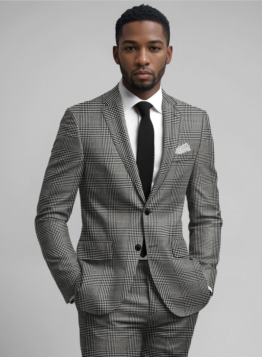 Guabello Black & White Wool Jersey Jacket - Image 2