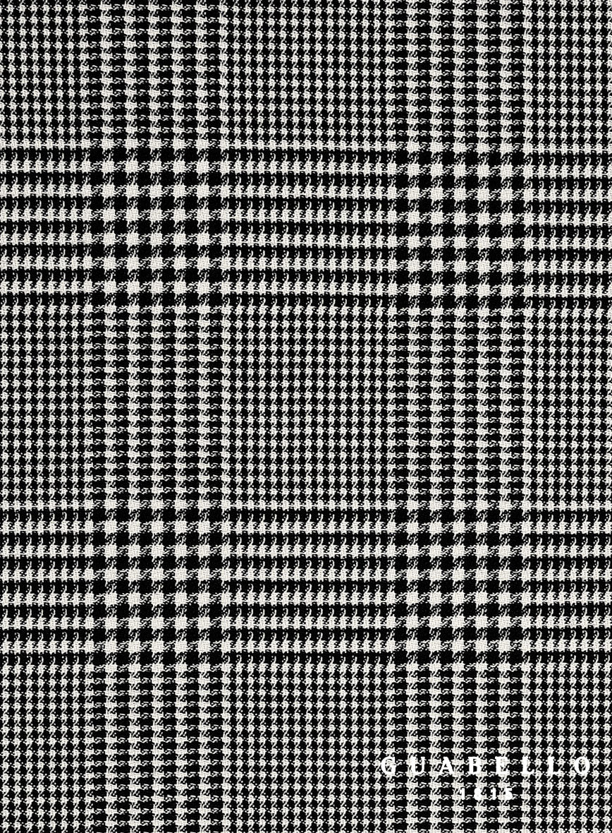 Guabello Black & White Wool Jersey Pants - Image 3