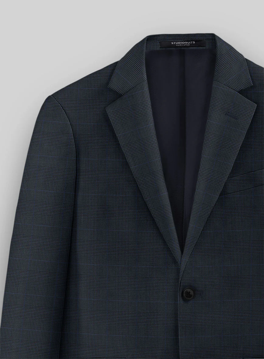 Guabello Blue Prince Of Wales Suit - Image 4