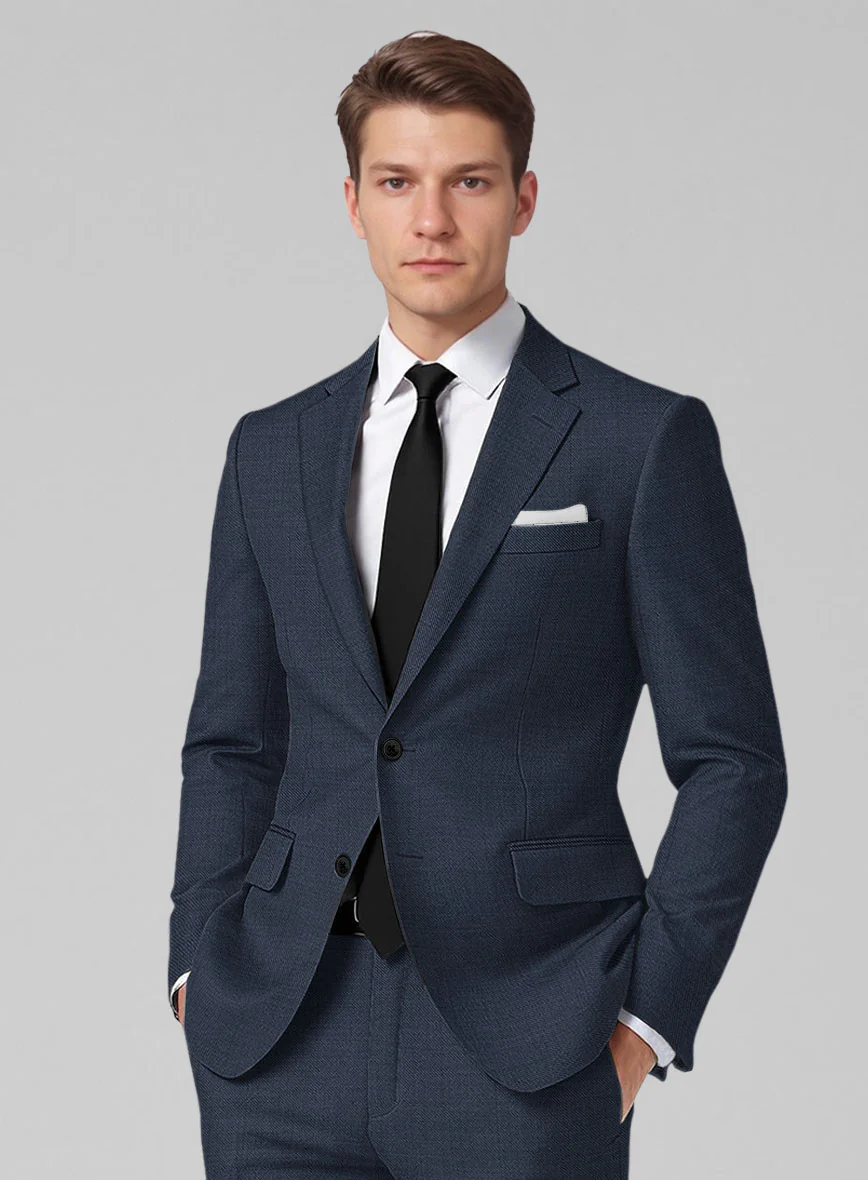 Guabello Blue Sharkskin Suit - Image 3